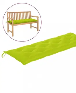 Záhradné sedáky Voděodolná poduška na zahradní lavici 150 cm Dekorhome Zelená