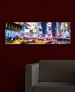 Obrazy Wallity Obraz s LED osvětlením SVĚTLA MĚST 07  30 x 90 cm