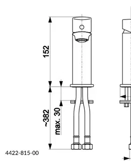 Vodovodní baterie KFA AGAT stojánková umyvadlová baterie, chrom + click/clack 4422-815-00