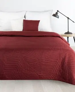 Jednobarevné přehozy na postel Moderní přehoz Boni červený