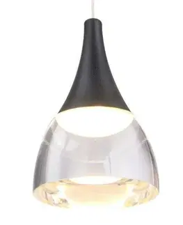 LED lustry a závěsná svítidla LED Závěsné svítidlo AZzardo Dalmatia 1 black AZ2847 5W 300lm 3000K IP20 12cm černé