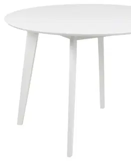 Jídelní stoly Actona Kulatý jídelní stůl Roxby 105 cm bílý