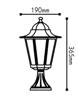 Stojací svítidla ACA Lighting Garden lantern venkovní stojací svítidlo HI6023GB