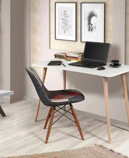 Kancelářské a psací stoly Psací stůl FABIO bílá