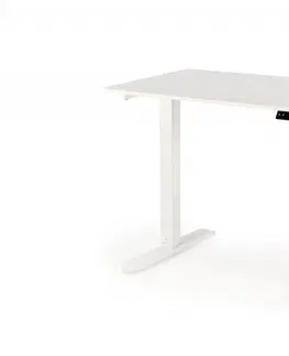 Pracovní stoly Výškově nastavitelný psací stůl B53 Halmar Dub zlatý / bílá