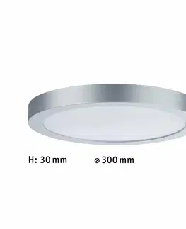 Klasická stropní svítidla PAULMANN LED Panel Abia kruhové 300mm 4000K matný chrom