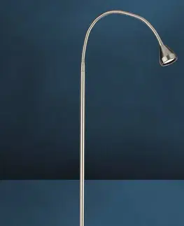 Stojací lampy Busch Stojací lampa LED Mini, ohebné rameno, nikl, 3 000 K