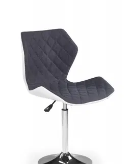 Barové židle HALMAR Barová židle Dorie šedá/bílá