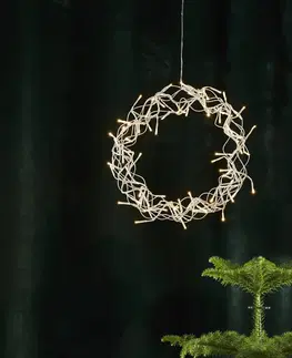 Vánoční osvětlení do oken STAR TRADING LED věnec Curly, teplá bílá, Ø 30 cm