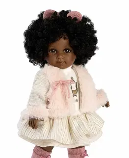 Hračky panenky LLORENS - 53535 ZURI - realistická panenka s měkkým látkovým tělem - 35 cm