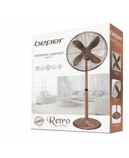 Domácí ventilátory EPER VE150 stojanový kovový ventilátor RETRO, pr. 45 cm