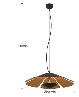 Závěsná světla Lucande Lucande Jemmily závěsné světlo, 1 zdroj, 60 cm