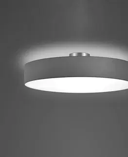 Stropní svítidla Trio Lighting Stropní hotelové svítidlo, matný nikl/šedá, Ø 65 cm