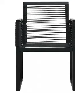 Zahradní křesla a židle Zahradní polyratanové židle 2 ks černá Dekorhome