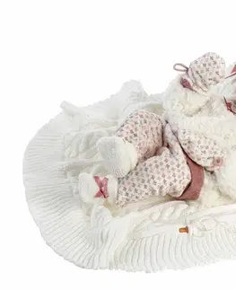 Hračky panenky LLORENS - 63576 NEW BORN DĚVČÁTKO-realistická panenka miminko s celovinylovým tělem- 35 c