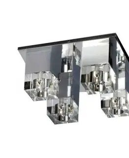 Moderní stropní svítidla Stropní přisazené svítidlo AZzardo Box 4 top AZ0178 G4 4x20W 12V IP20 36cm chromové