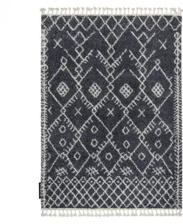 Koberce a koberečky Dywany Lusczow Kusový shaggy koberec BERBER TANGER šedý, velikost 120x170