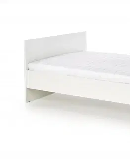 Postele HALMAR Dřevěná postel Lima 90x200 jednolůžko bílé