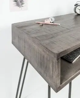 Psací stoly LuxD Designový psací stůl Felix 100 cm, šedé mango
