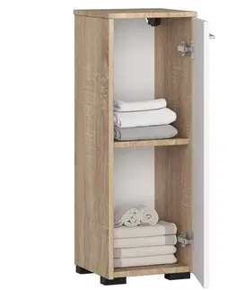 Koupelnový nábytek Ak furniture Skříňka do koupelny FIN 30 cm dub sonoma/bílá