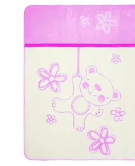 Dětské deky Babymatex Dětská deka Teddy růžová, 75 x 100 cm