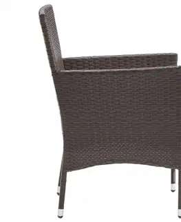 Zahradní židle Zahradní židle 2 ks umělý ratan Dekorhome Černá