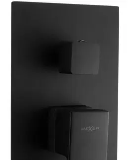 Sprchy a sprchové panely MEXEN Uno podomítková baterie vana-sprcha DR02, černá 71435-70