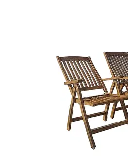 Zahradní židle a křesla ASKO Zahradní polohovatelné křeslo RIVIERA (teak)