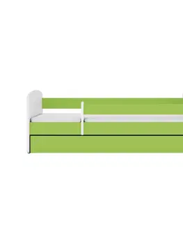 Dětské postýlky Kocot kids Dětská postel Babydreams jednorožec zelená, varianta 70x140, se šuplíky, bez matrace