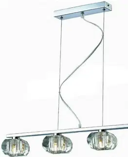 Designová závěsná svítidla AZzardo RUBIC závěsné svítidlo 4x G9 40W bez zdroje 68cm IP20, chrom/křišťál