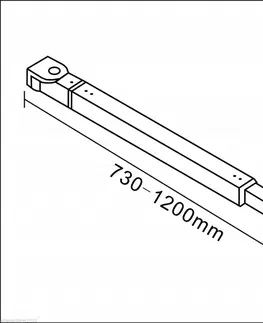 Sprchové kouty H K Vzpěra F084 730-1200 mm, pro skla 6-10mm SE-F084
