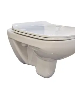 Záchody PRIM WC bez oplachového kruhu Edge včetně SOFT/CLOSE sedátka PRIM12/01