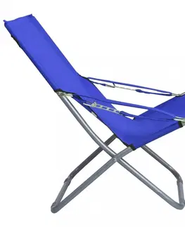 Zahradní křesla a židle Skládací plážová křesílka 2 ks Dekorhome Hnědá
