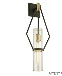 Industriální nástěnná svítidla HUDSON VALLEY nástěnné svítidlo RAEF kov/sklo bronz/mosaz/čirá E27 1x40W B6312-CE