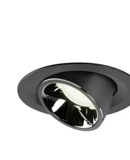 LED podhledová svítidla SLV BIG WHITE NUMINOS GIMBLE M zápustné stropní svítidlo černé/chrom 4000 K 55° 1005965