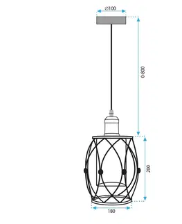 Svítidla TooLight Závěsná lampa La Belle XI měděná