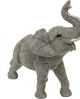 Sošky exotických zvířat KARE Design Soška Slon s chobotem nahoru 37cm
