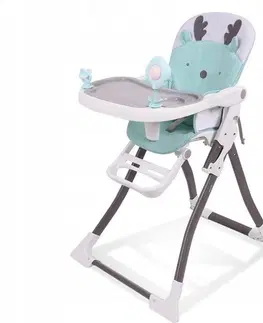Jídelní židličky ECOTOYS Dětská jídelní židle Reindeer bílo-zelená