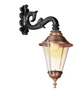 Venkovní nástěnná svítidla K.S. Verlichting Hoorn - Venkovní nástěnné svítidlo, spodní zásuvka, černé