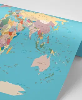 Tapety mapy Tapeta mapa světa s názvy