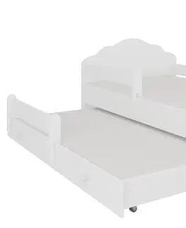 Postele ArtAdrk Dětská postel CASIMO II | s přistýlkou ​​a zábranou Provedení: Bílá