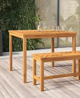 Zahradní stolky Zahradní jídelní stůl 90 x 90 x 74 cm masivní akáciové dřevo