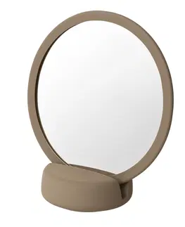 Zrcadla BLOMUS Zrcátko kulaté hnědé sono