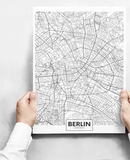 Moderní obrazy Sada obrazů - Map Of Berlin