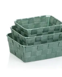 Úložné boxy Kela 3dílná sada úložných košíků Alvaro, zelená