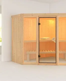 Sauny Interiérová finská sauna 245 x 245 cm Dekorhome