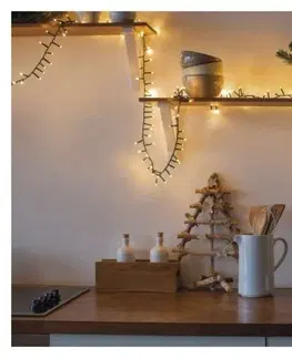 Vánoční řetězy a lamety EMOS LED vánoční řetěz Hedge s časovačem 6 m vintage