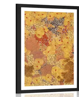 Abstraktní a vzorované Plakát s paspartou abstrakce ve stylu G. Klimta