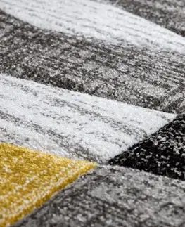 Koberce a koberečky Dywany Lusczow Kusový koberec ALTER Bax pruhy zlatý, velikost 140x190