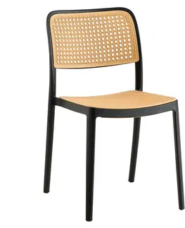 Zahradní židle Stohovatelná židle RAVID TYP 1 Tempo Kondela Černá